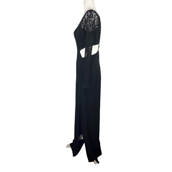 Express Black Lace Cut Out Maxi Dress Long Sleeve NWT - Picture 5 of 10